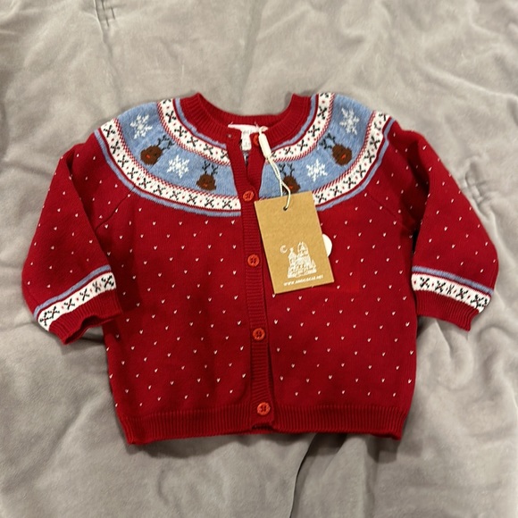 Angel Dear Fair Isle Reindeer Cardigen - Picture 3 of 7